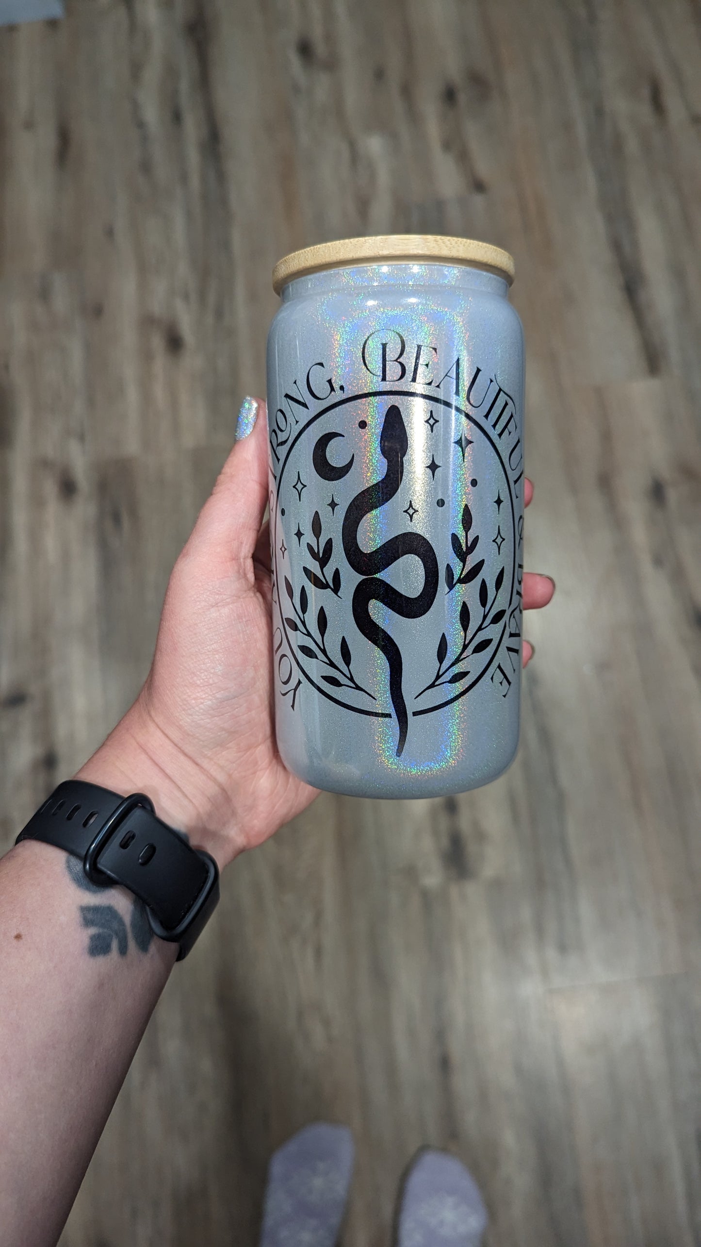 Boho Glitter 16oz Cups