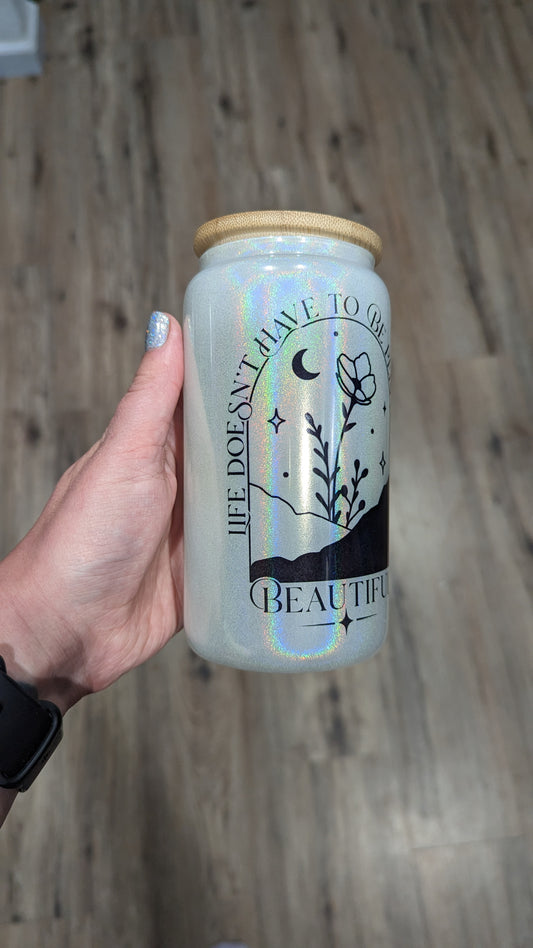 Boho Glitter 16oz Cups