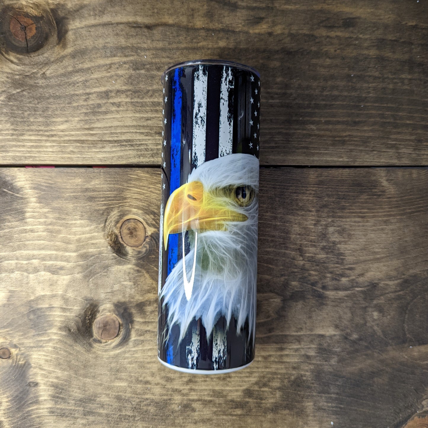 blue line flag and eagle