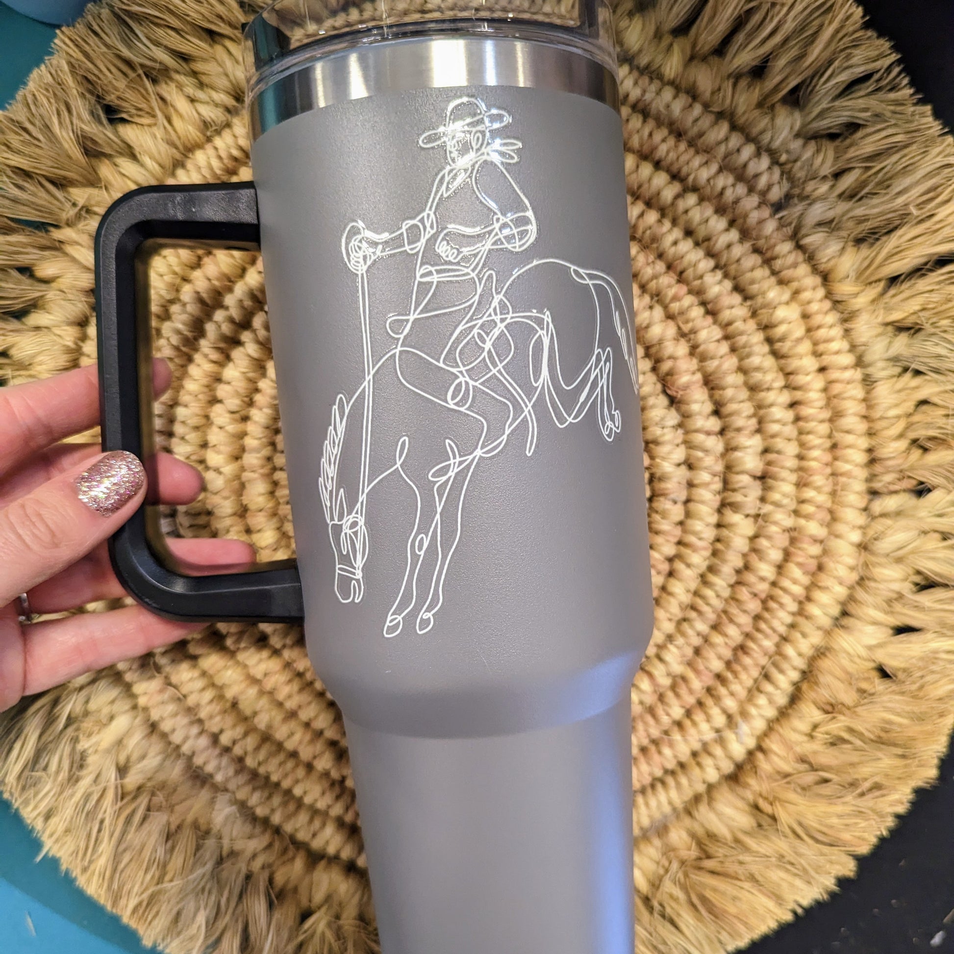 40 oz Mug Custom Stanley Style Tumbler – Tiffany Wild and Free