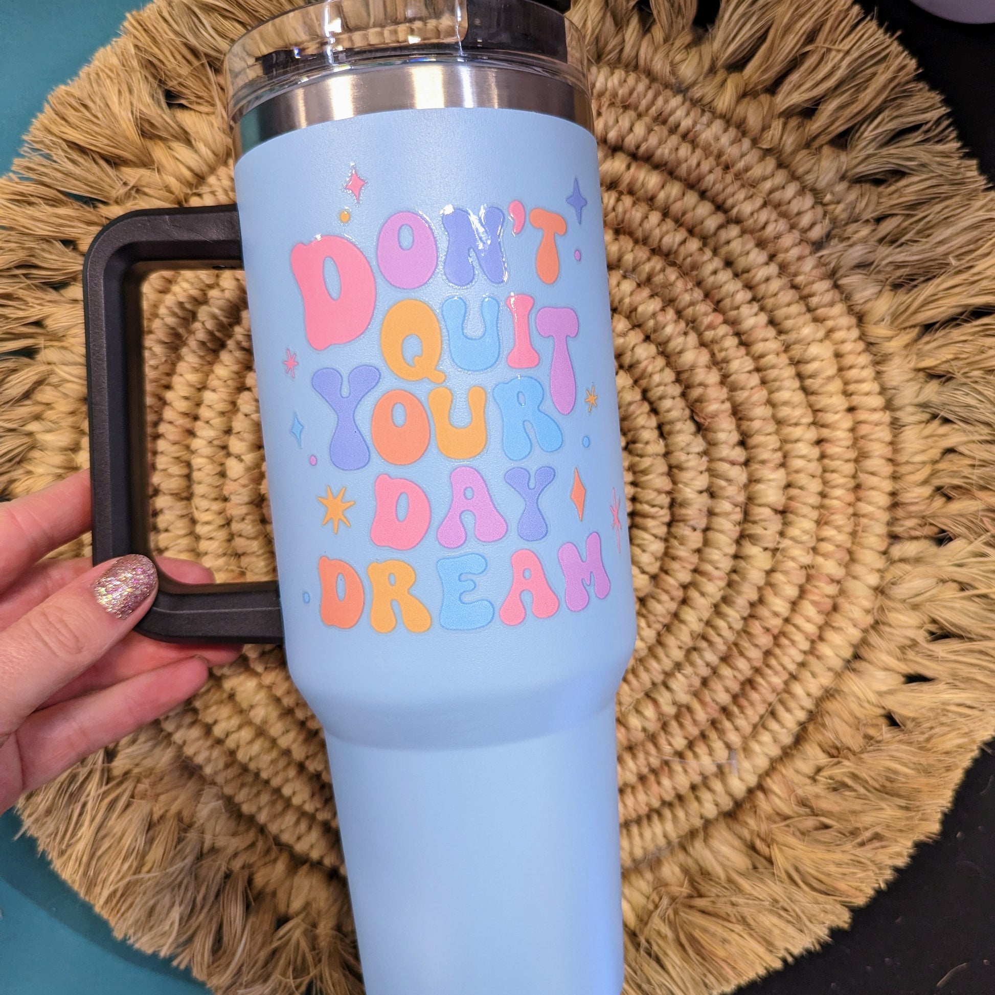 40 oz Mug Custom Stanley Style Tumbler – Tiffany Wild and Free