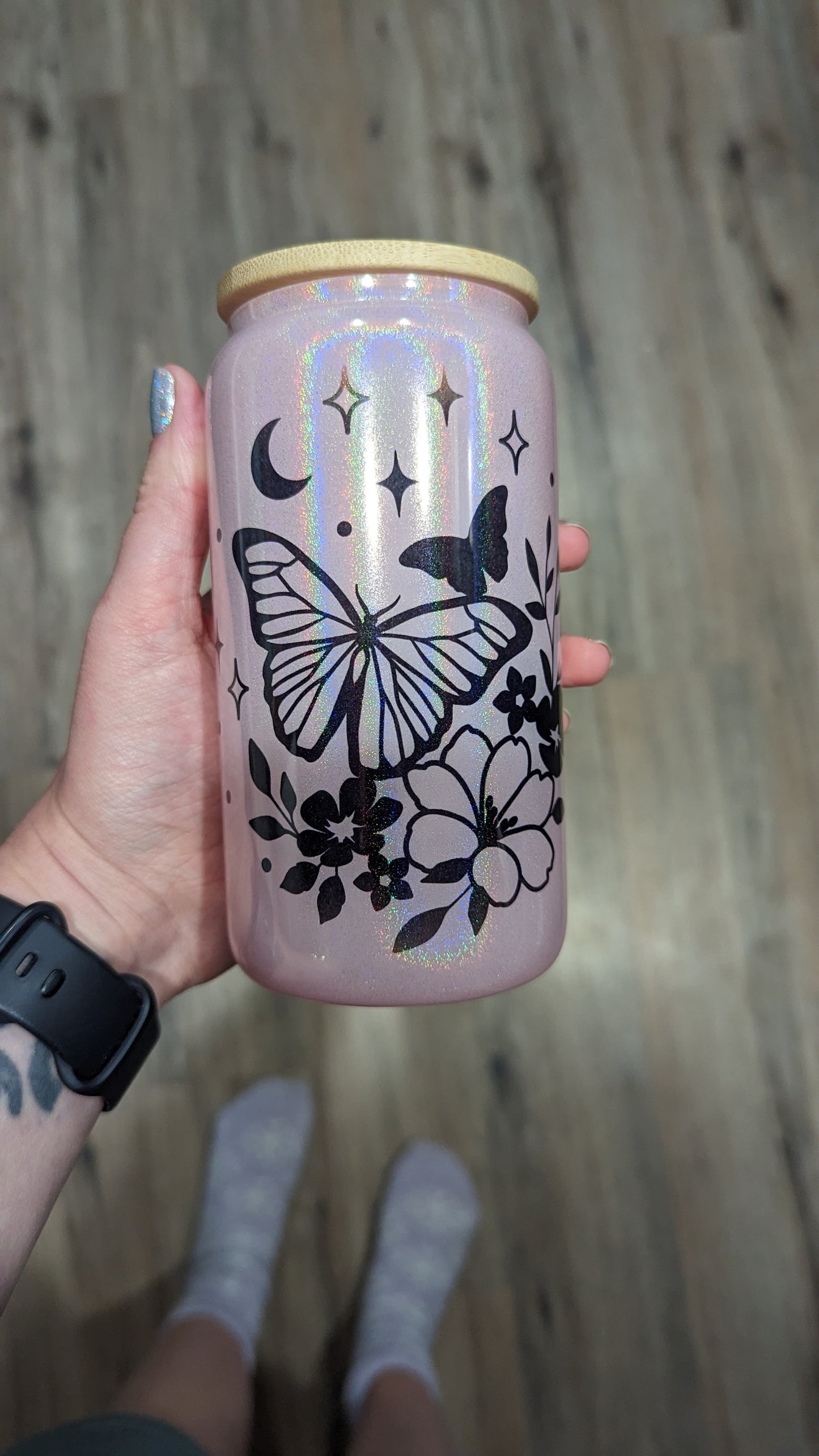 Boho Glitter 16oz Cups