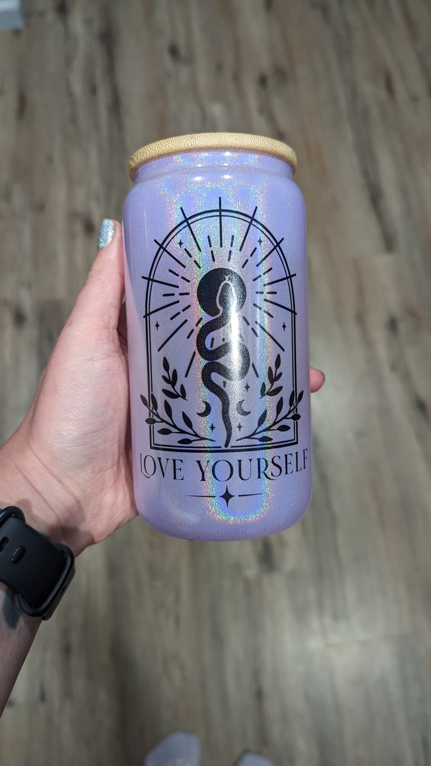 Boho Glitter 16oz Cups