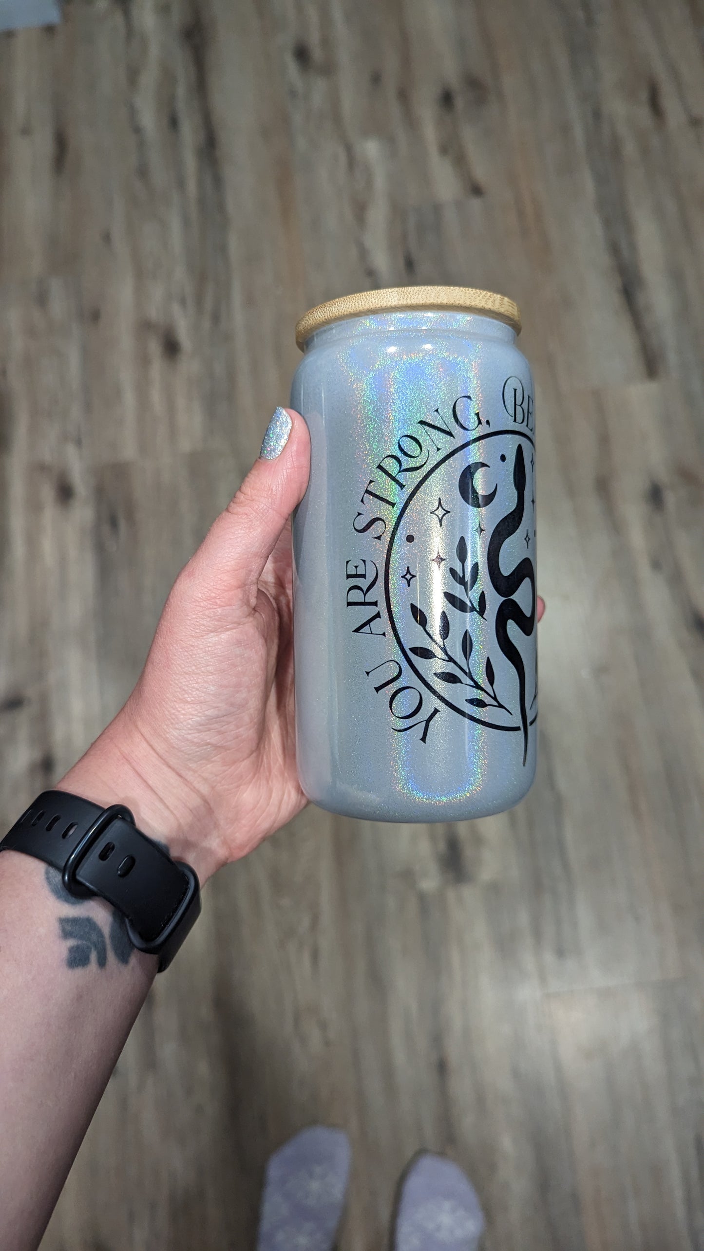 Boho Glitter 16oz Cups