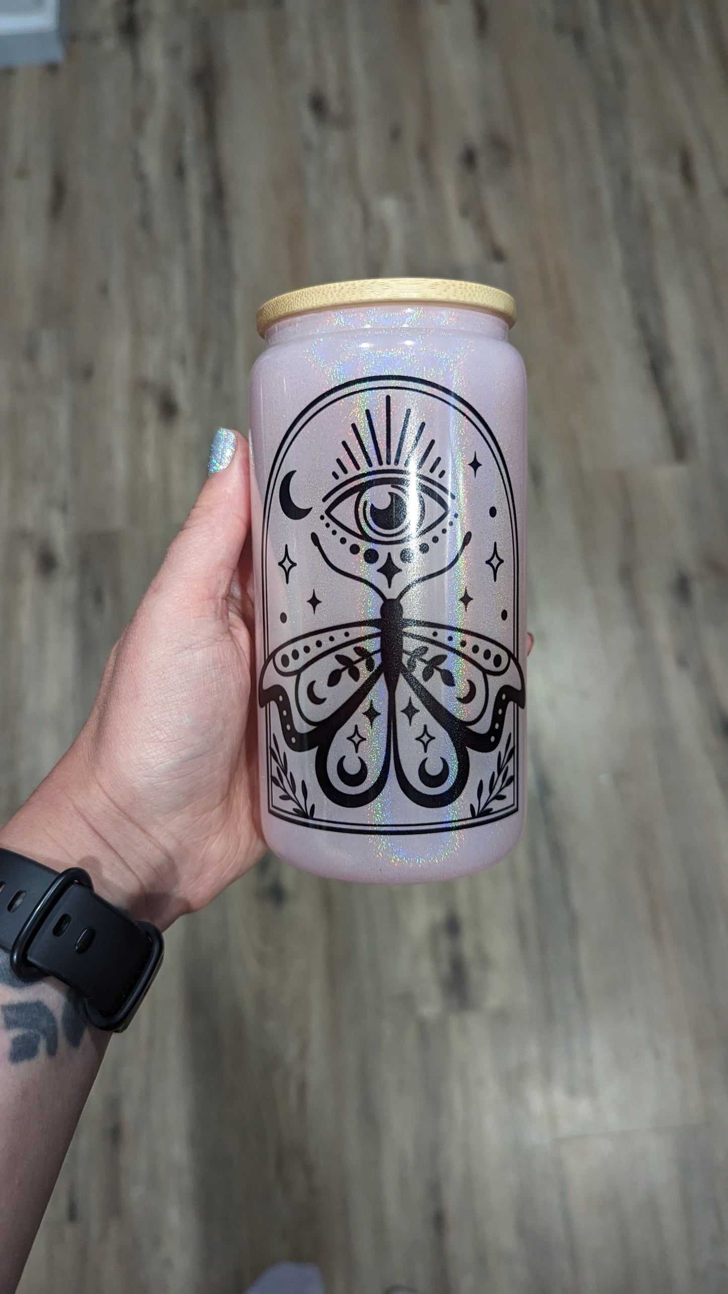 Boho Glitter 16oz Cups