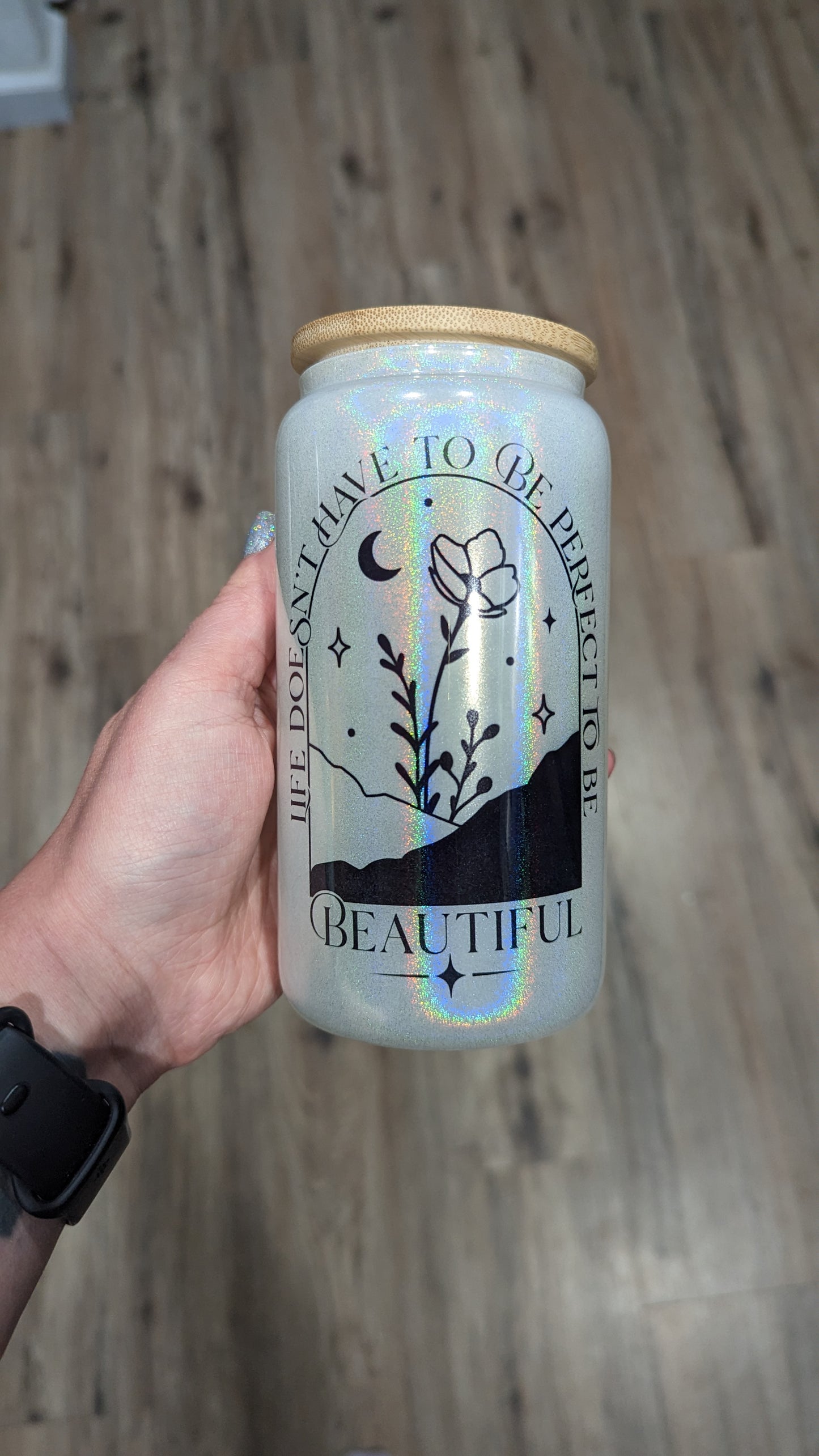 Boho Glitter 16oz Cups