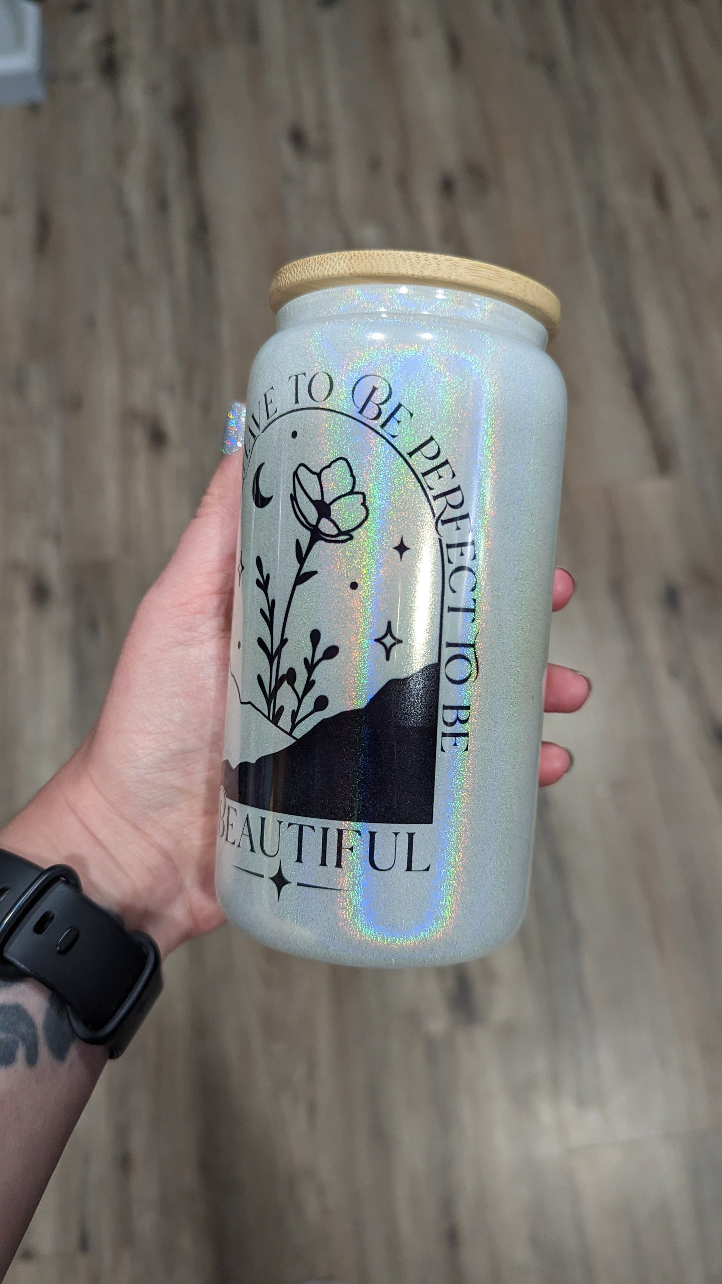 Boho Glitter 16oz Cups
