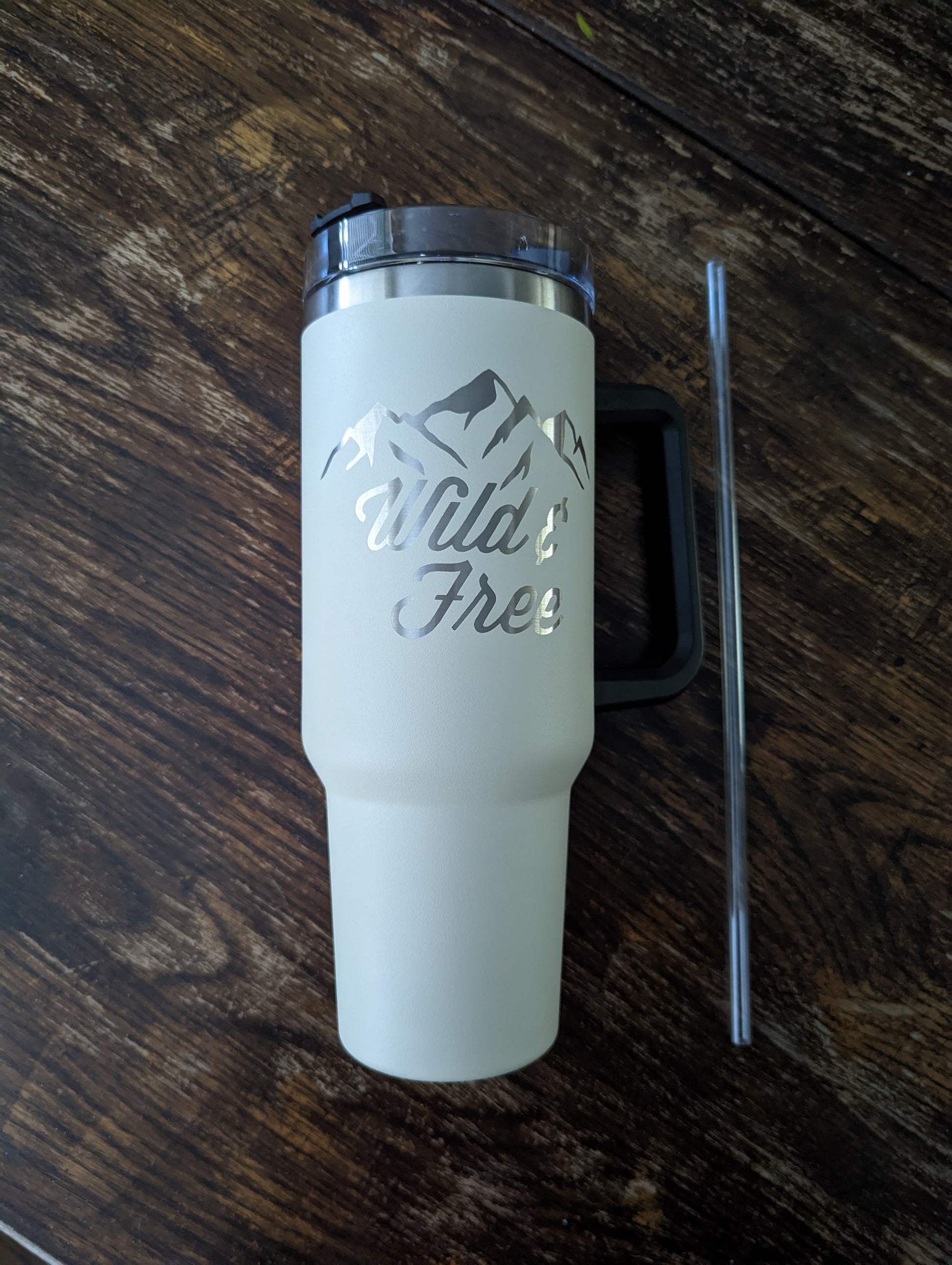 40oz Stainless Steel Adventure Series Tumbler with Handle, Personalize –  Wild About Me