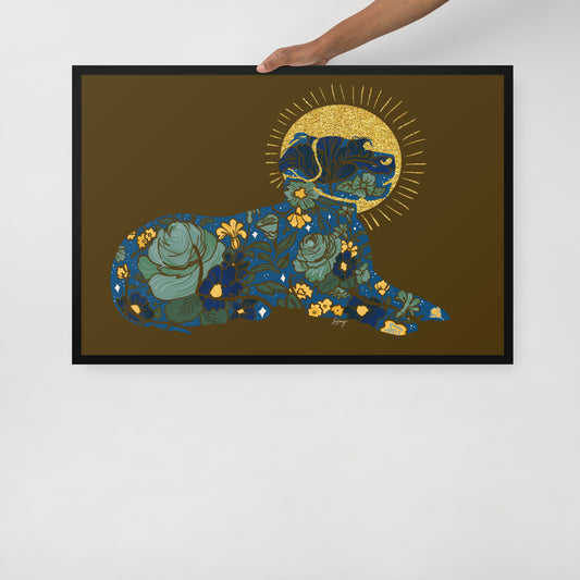 Custom Dog Floral Silhouette